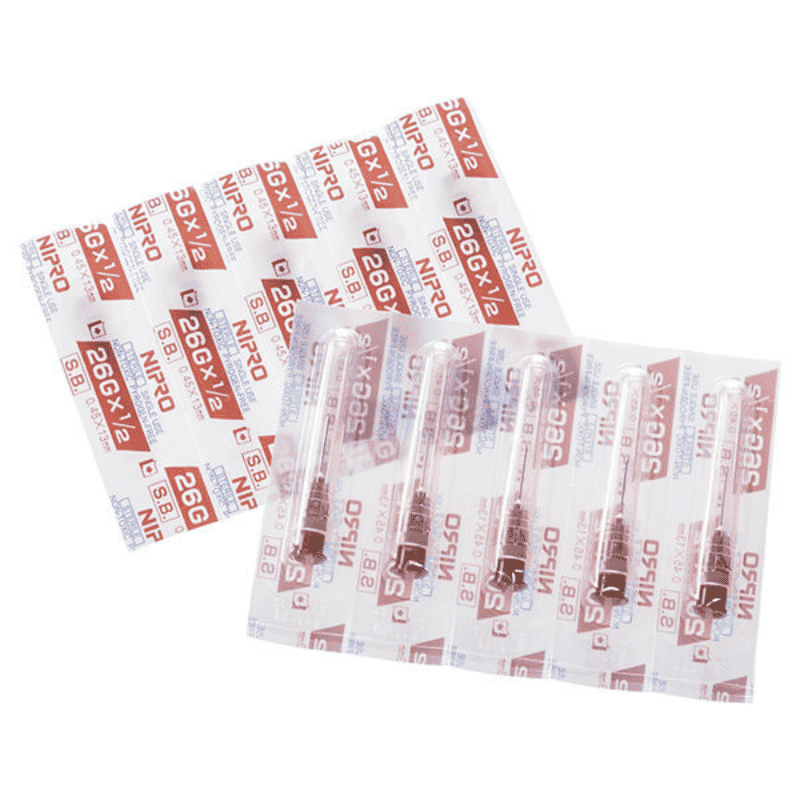Nipro 26G Needle FlowMax 13mm S.B 100pcs